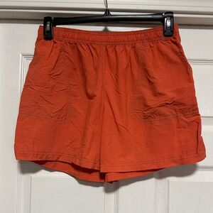 Columbia Orangeish Pink Cargo Hiking Outdoor Shorts 5" Inseam Women's Size L